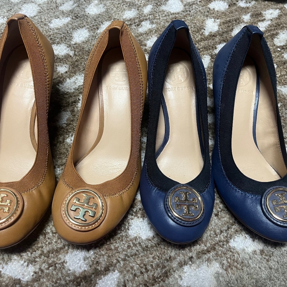 Pre owned - barely worn Tory Burch wedges